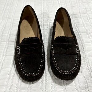 Jack Rogers Chocolate Brown Suede Penny Loafer